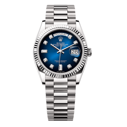 Rolex Day-Date 36 Gradient Blue Diamond Dial Replica