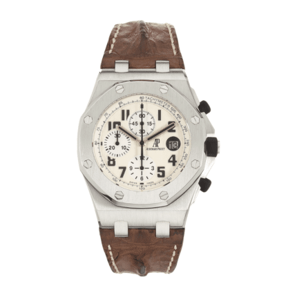 Audemars Piguet Offshore Chronograph White Dial Leather Replica