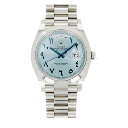 Rolex Day-Date 40 Light Blue Arabic Replica