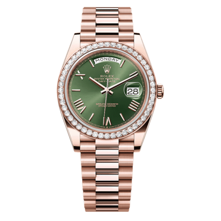 Rolex Day-Date Rose Gold Diamond Bezel Replica