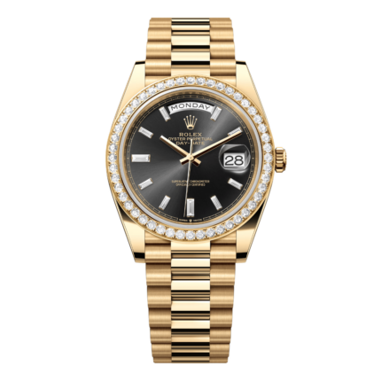 Rolex Day-Date 40 Yellow Gold Diamond Bezel Replica